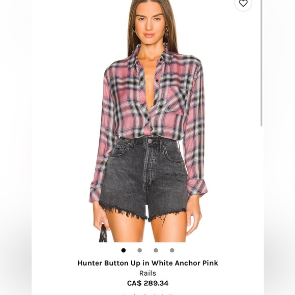 Rails blue & white button down shirt size S - Picture 2 of 6